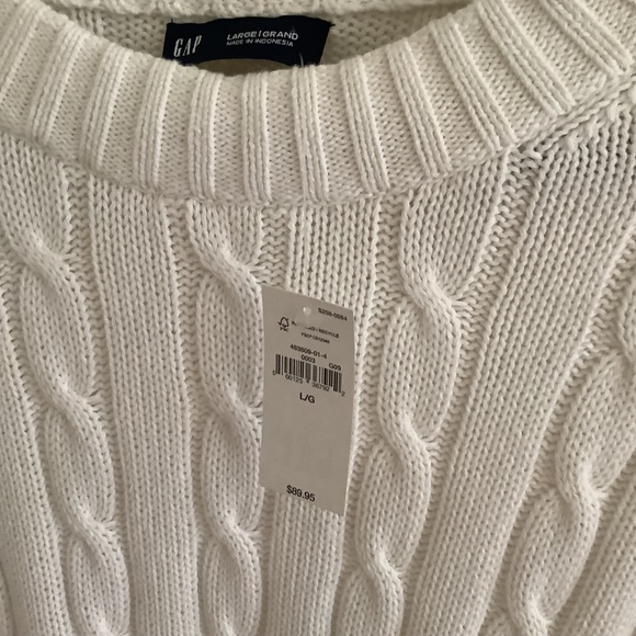 Gap White Cotton sweater. Large. Brand new - Picture 2 of 4